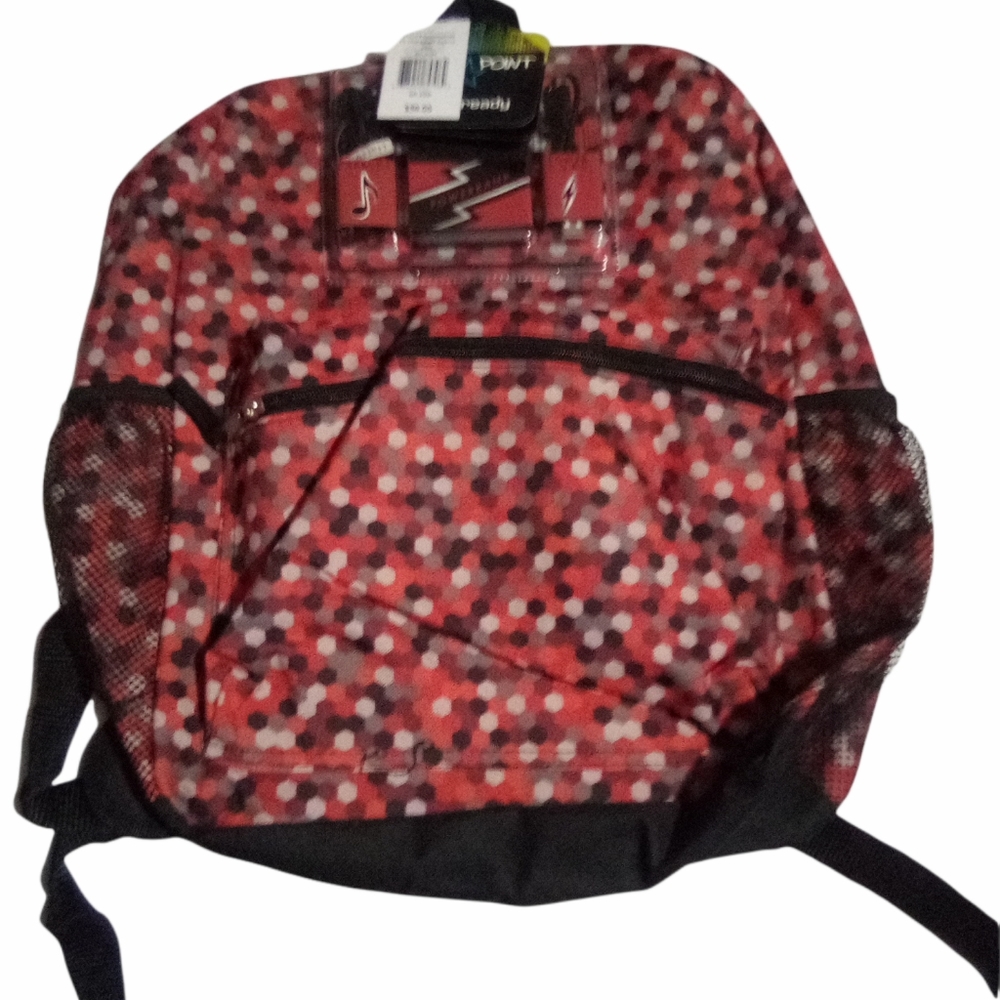 Digi print tech backpack new whit tags backpack. The Power Bank is Old Version.